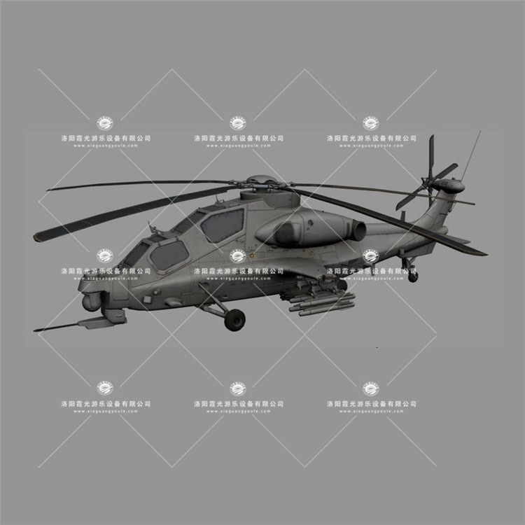 东莞生态园武装直升机3D模型